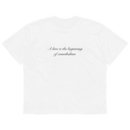 A kiss is the beginning of cannibalism - Unisex Oversized T-Shirt WHITE