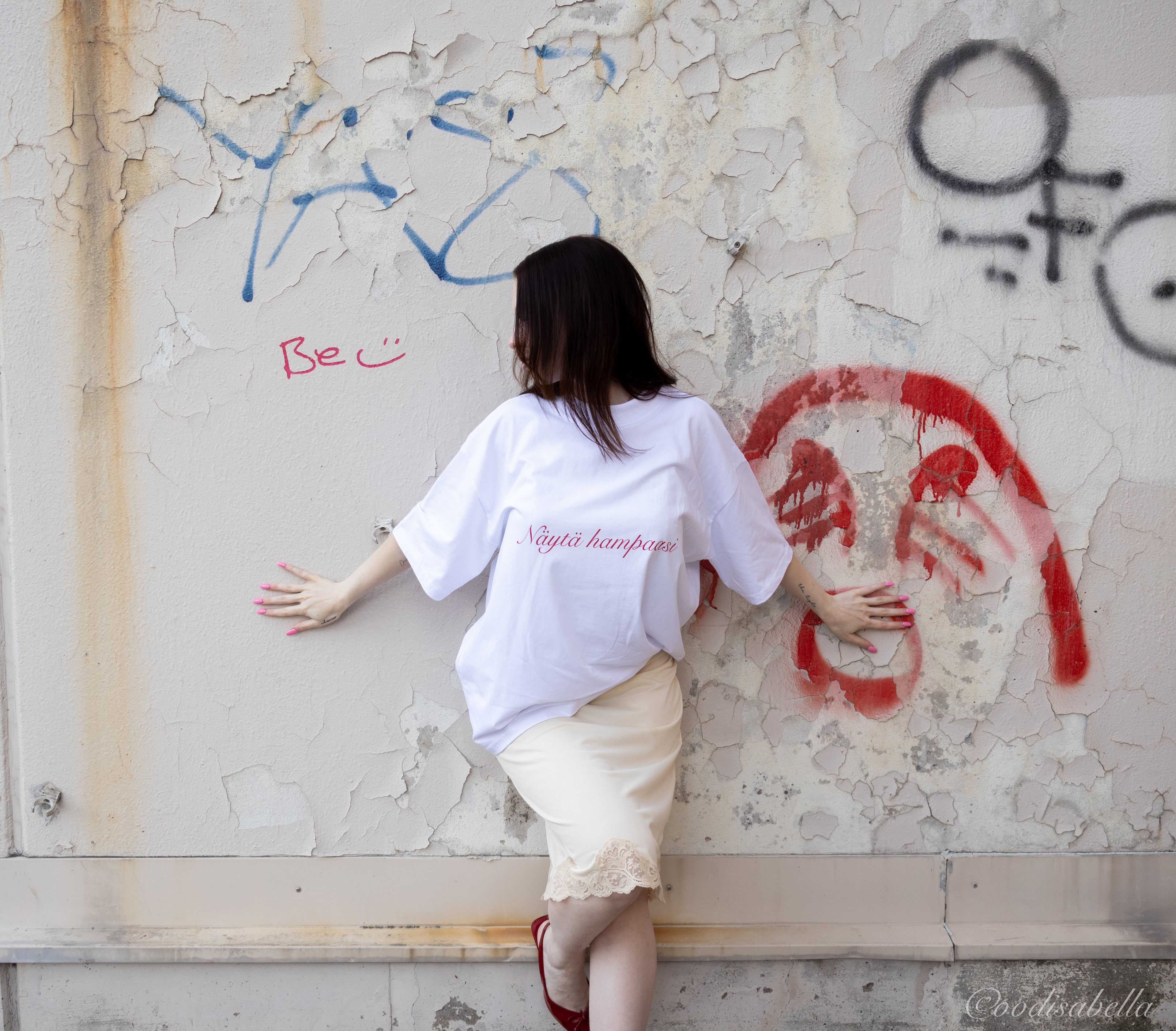 Näytä Hampaasi - Unisex Oversized T-Shirt WHITE