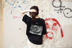 A kiss is the beginning of cannibalism - Unisex Oversized T-Shirt BLACK