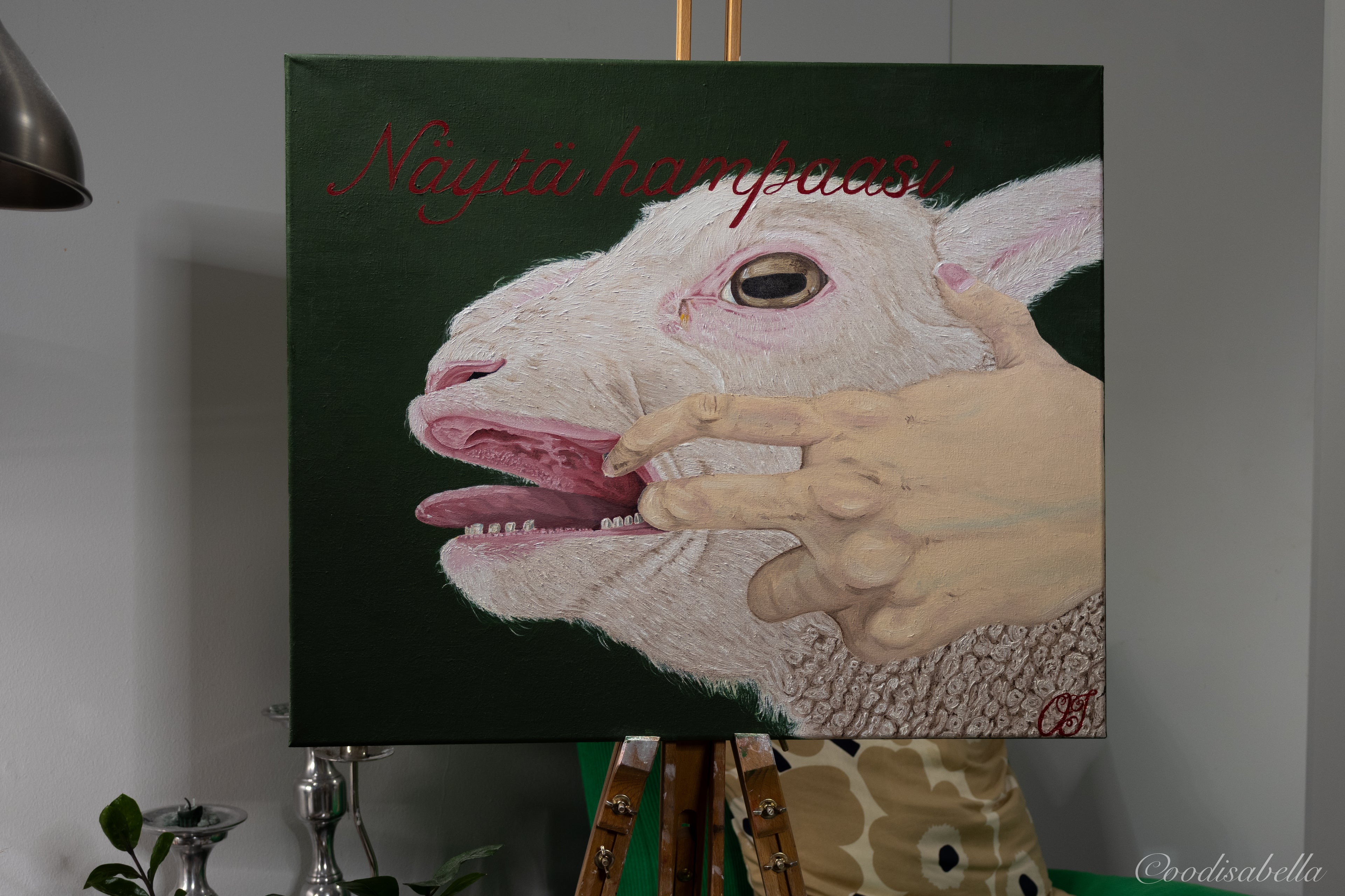 Näytä hampaasi, 40cm x 50cm