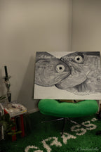 A kiss is the beginning of cannibalism, 60cm x 80cm