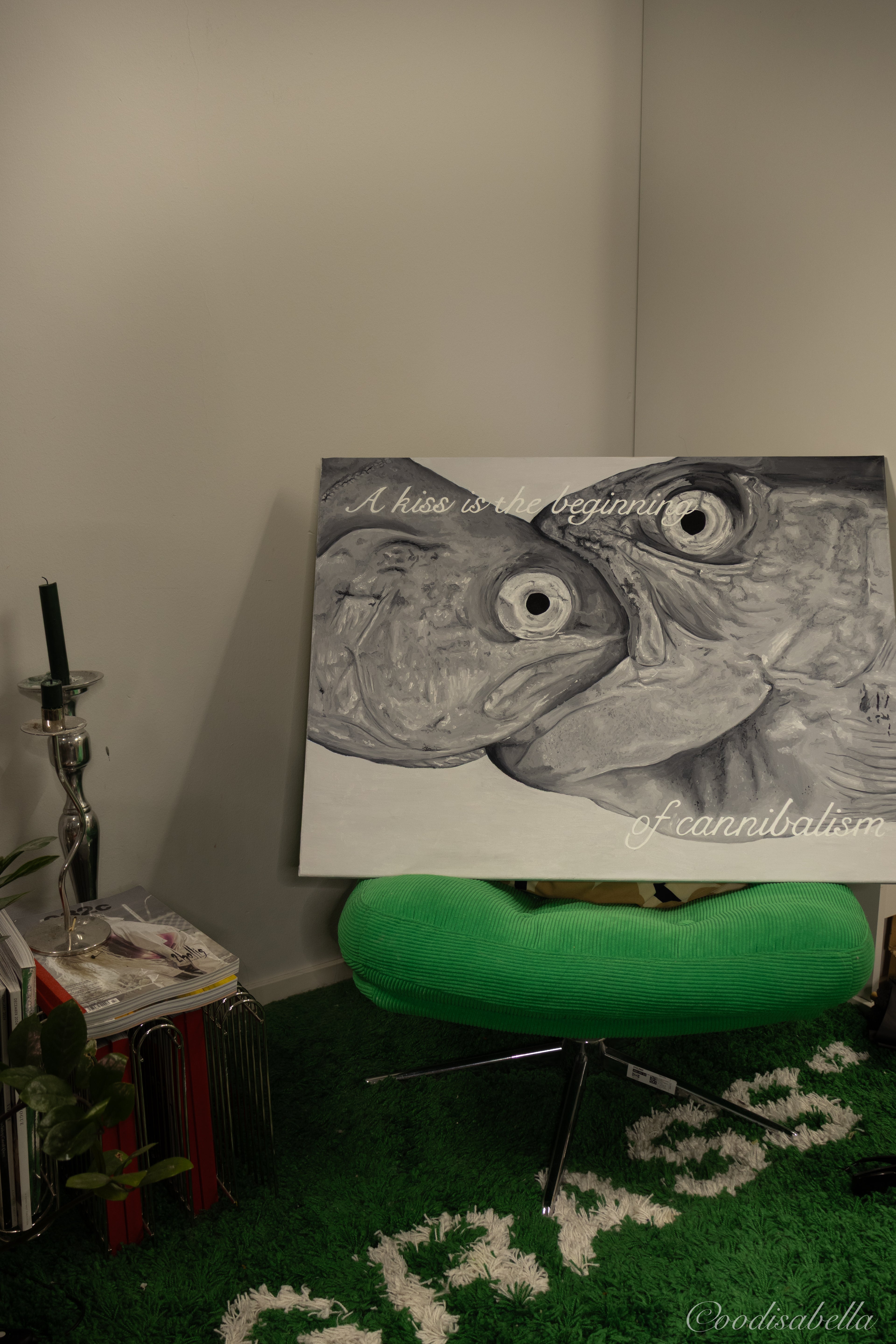 A kiss is the beginning of cannibalism, 60cm x 80cm
